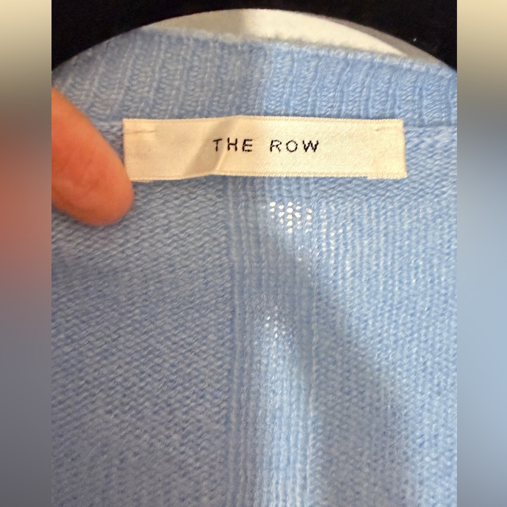 NWT THE ROW Annamaria Cashmere Cardigan Blue Medium - Picture 10 of 11